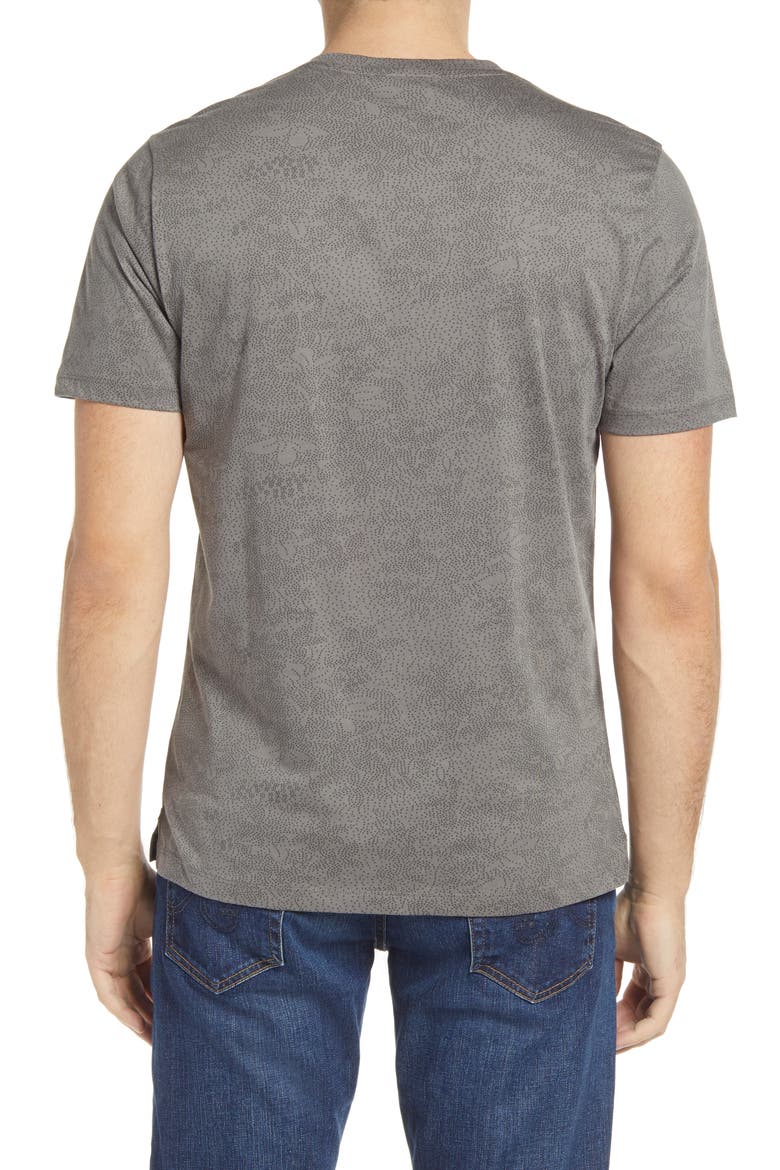 London Print V-Neck T-Shirt, Alternate, color, GREY