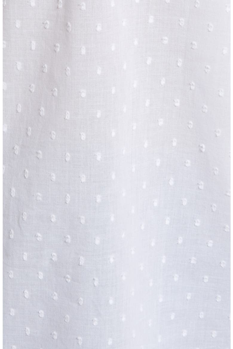 Three-Quarter Sleeve Button-Up Blouse, Alternate, color, WHITE