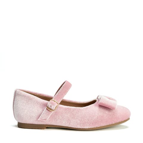 Ellen Velvet Bow Flats