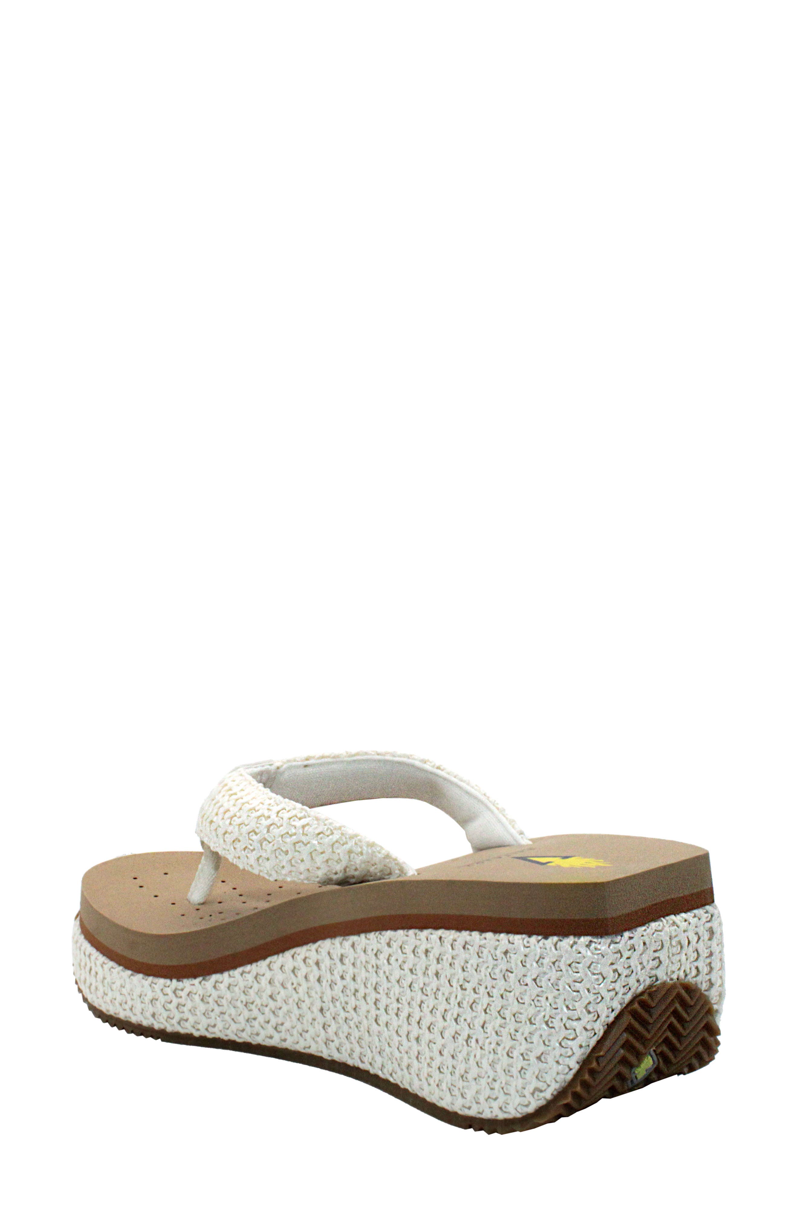 Volatile Island Platform Flip Flop, Alternate, color, White