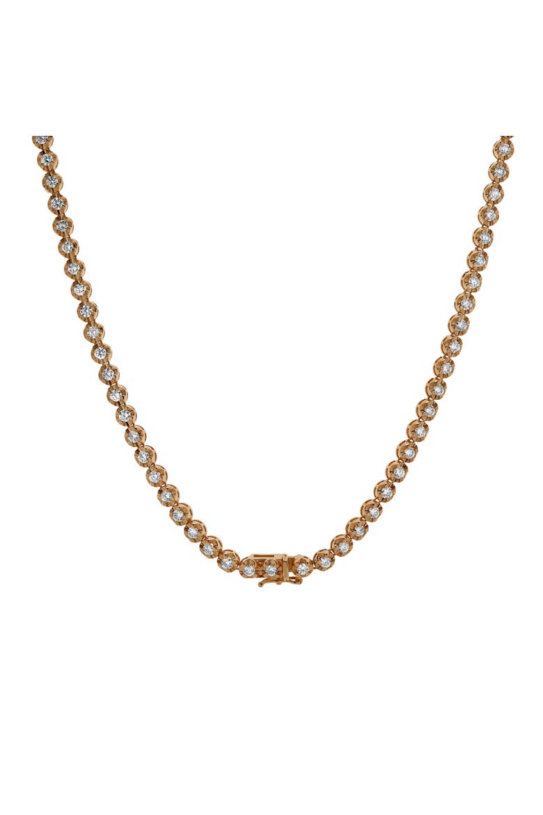 LMJ 14K Rose Gold Diamond Tennis Chain - 6.2 Carats, Main, color, 14K Rose Gold