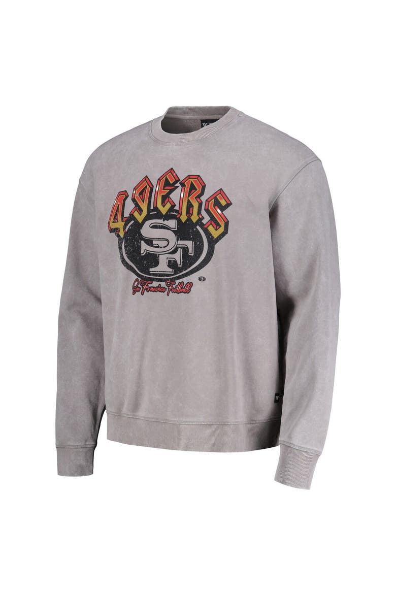 Unisex The Wild Collective Gray San Francisco 49ers Distressed Pullover Sweatshirt, Alternate, color, Gray