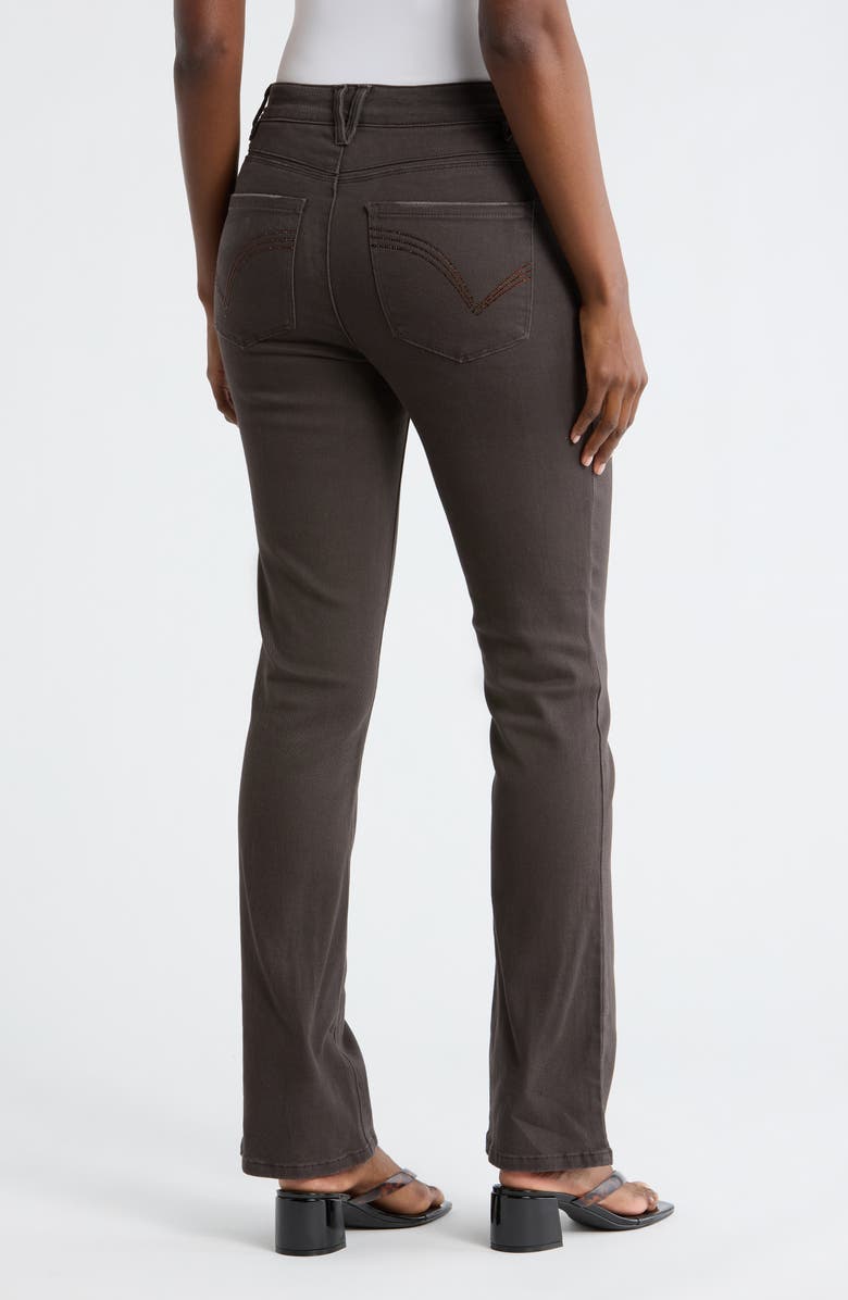 Democracy AbSolution High Waist Itty Bitty Bootcut Jeans, Alternate, color, Espresso