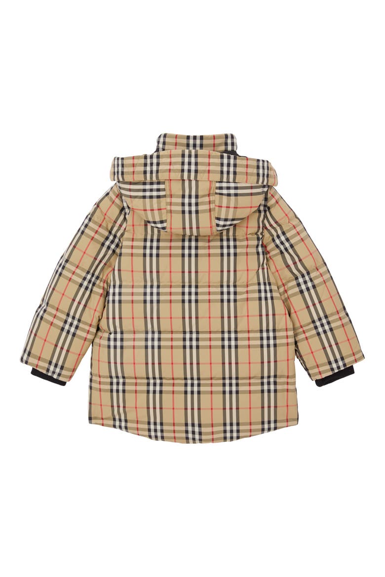 Kids' Aubin Hooded Down Jacket, Alternate, color, ARCHIVE BEIGE IP CHK