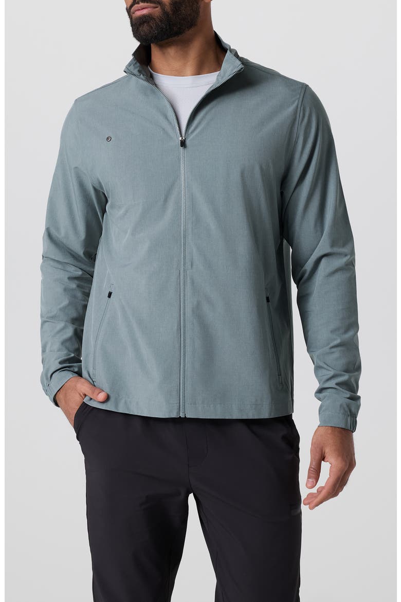 Venture Track Jacket, Main, color, DUSTY BLUE LIN TEXT
