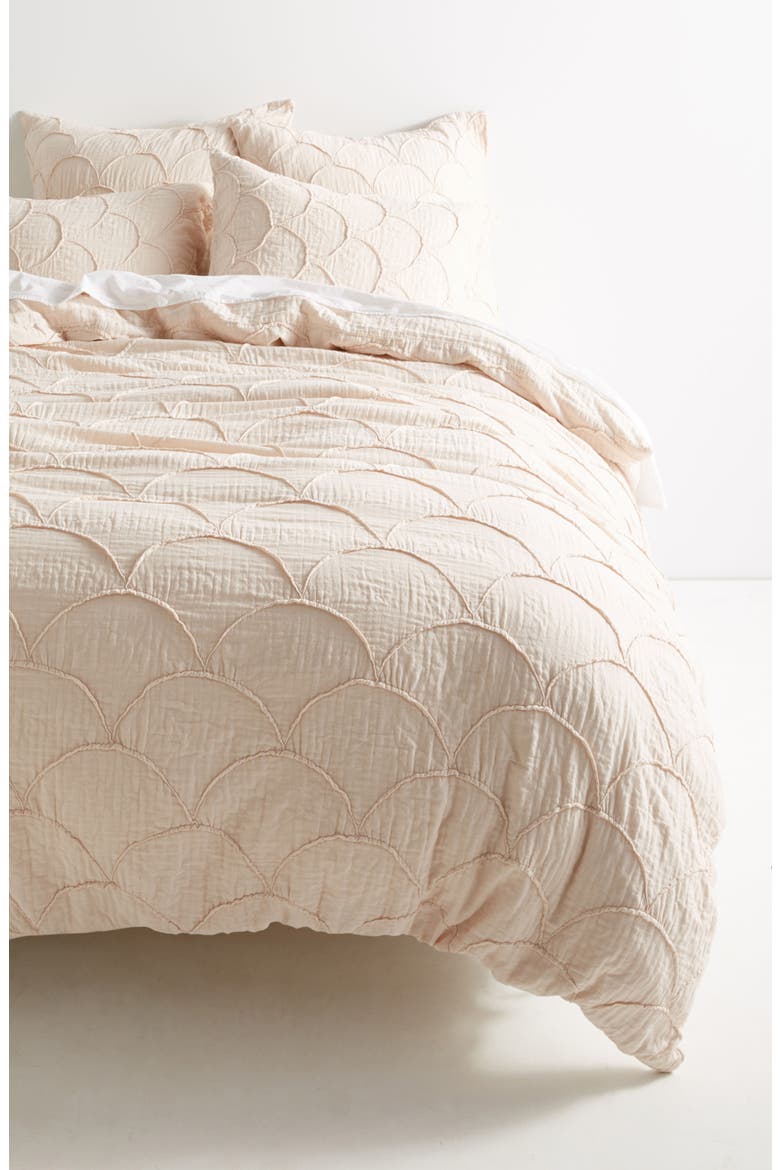 Anthropologie Riji Duvet Cover, Main, color, PEACH