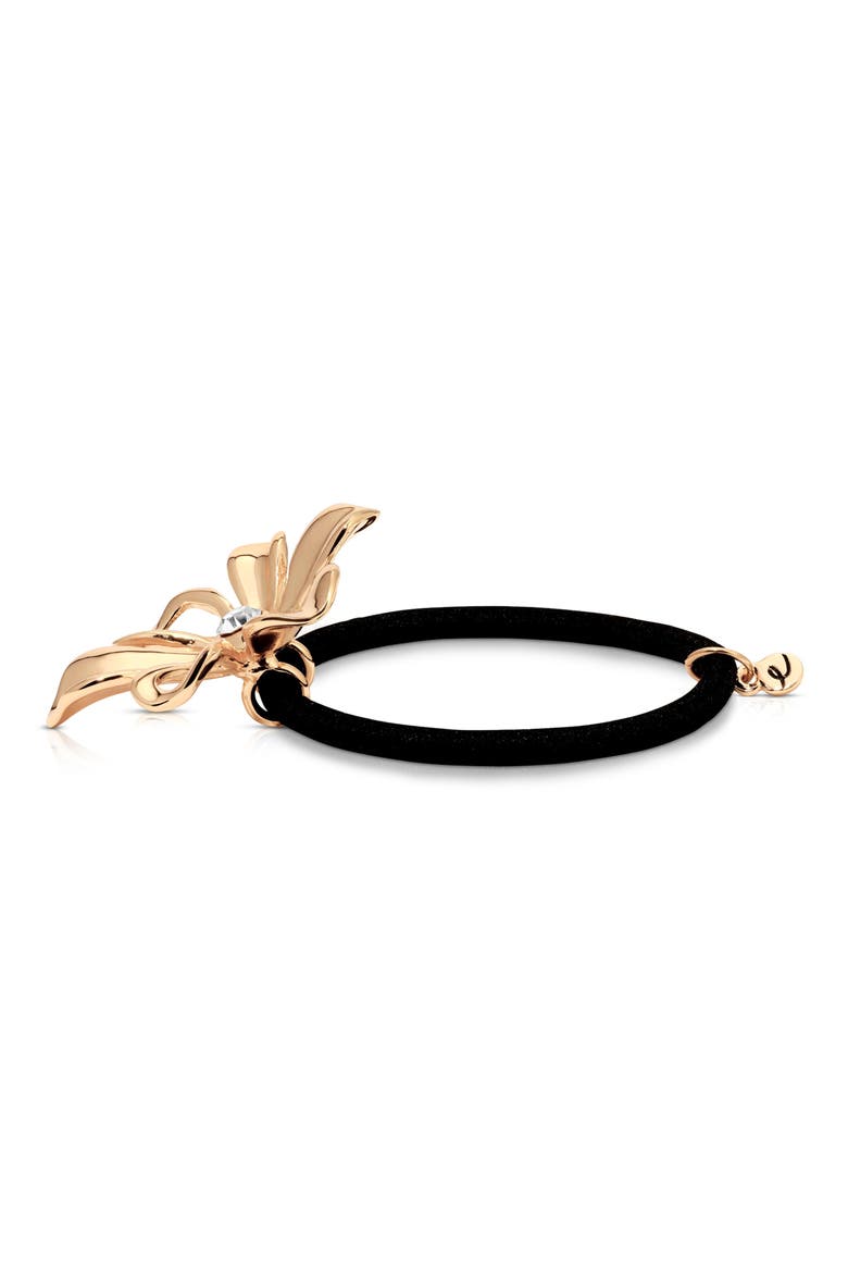 Petals Ponytail Holder, Alternate, color, GOLD