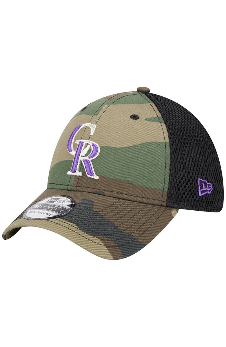 New Era Men's New Era Camo Colorado Rockies Team Neo 39THIRTY Flex Hat, Main, color, Camo