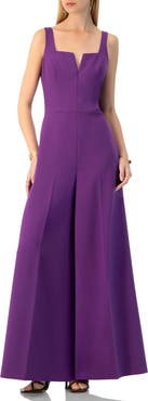 IVONNE Wide-Leg Jumpsuit with Classic Strap and Squared Neck