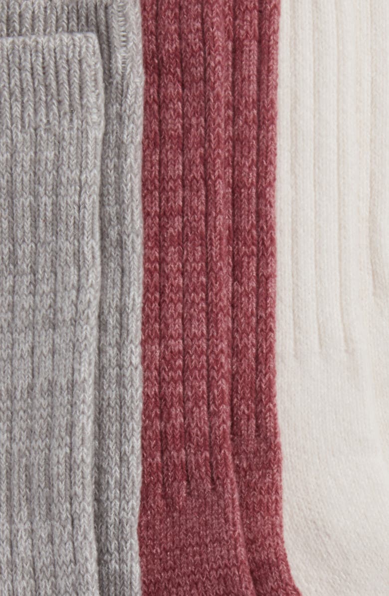 UGG<sup>®</sup> Assorted 3-Pack Slouchy Ribbed Crew Socks, Alternate, color, 