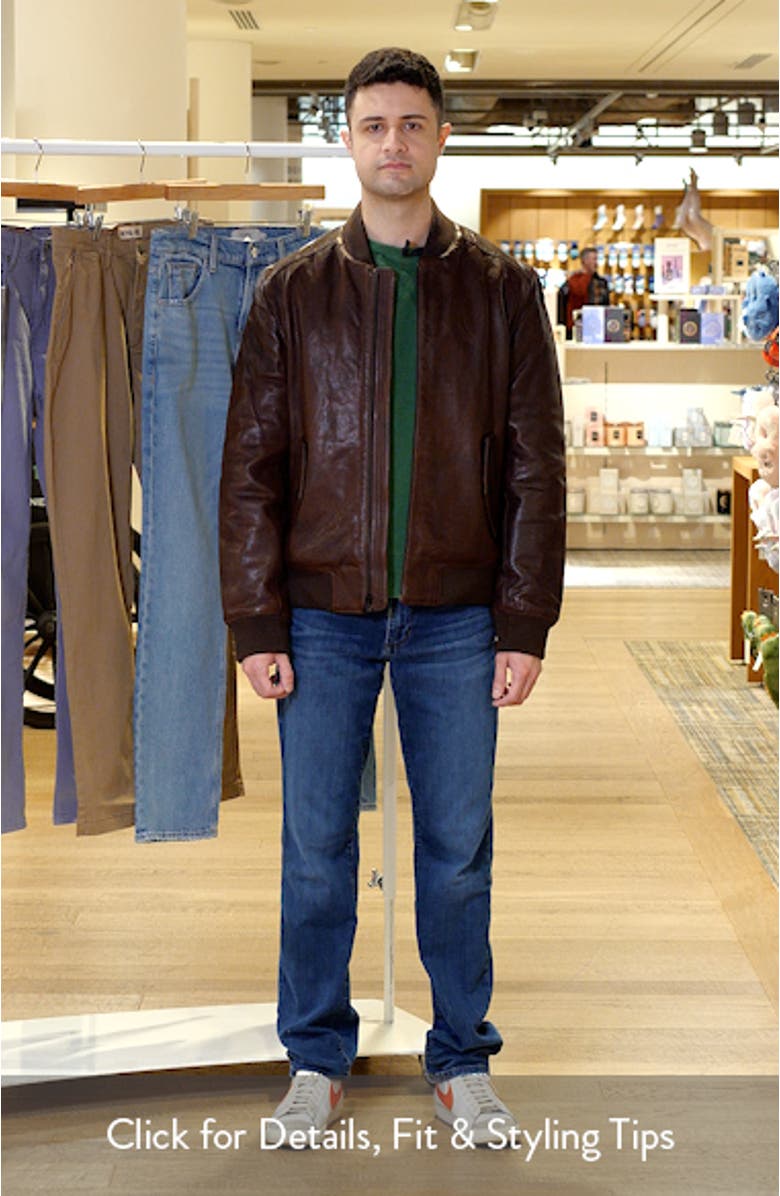 Leather Bomber Jacket, sales video thumbnail