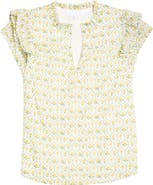 SUGARLIPS Jaimie Stripe Ramona Ruffle Cotton Top