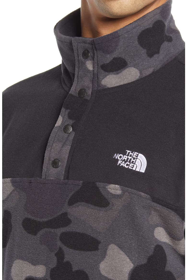 TKA Glacier Snap Neck Pullover, Alternate, color, TNF BLACK/TNF BLACK TONAL CAMO