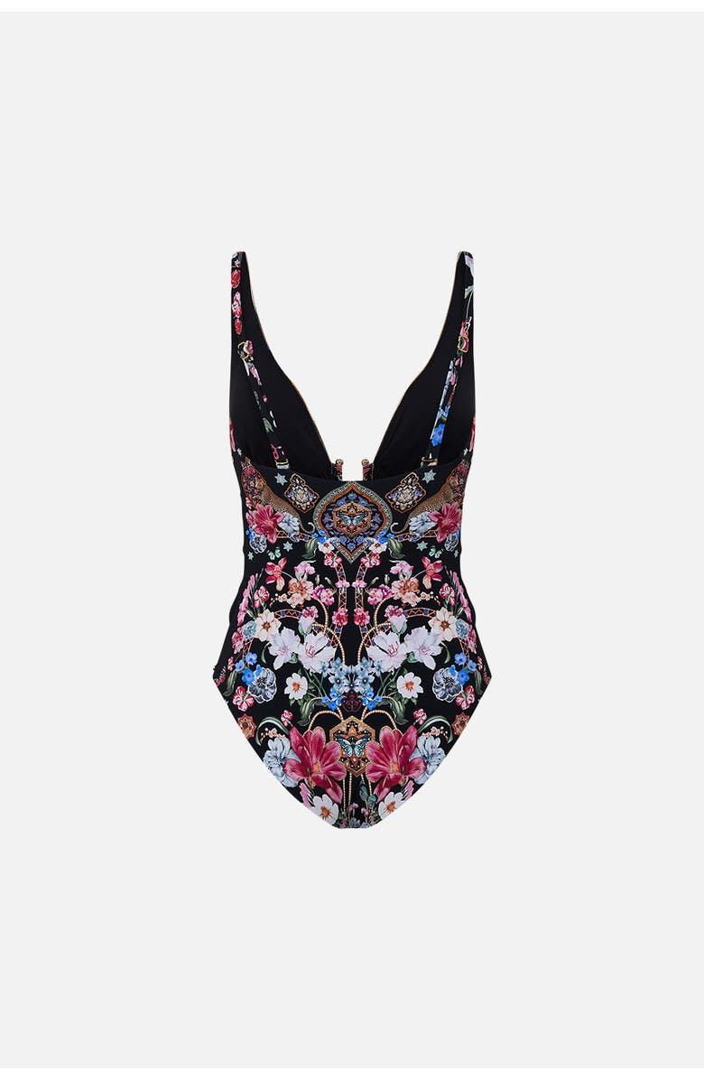 Camilla U Ring One Piece With Underwire Midnight In Monserrate, Alternate, color, 