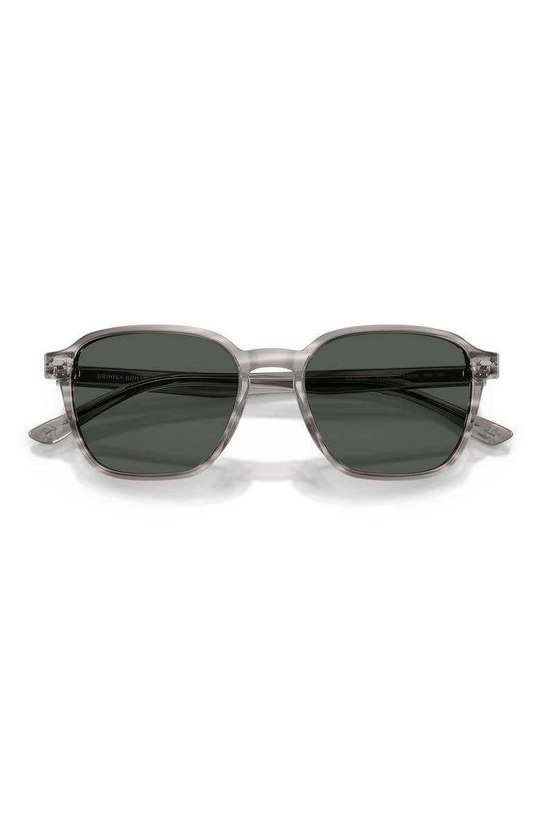 53mm Irregular Sunglasses, Alternate, color, GREY HORN / DARK GREY