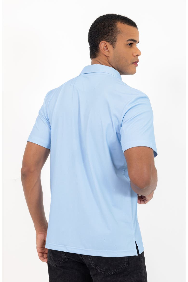 Short Sleeve Stretch Polo, Alternate, color, LIGHT BLUE