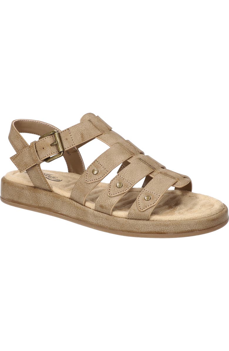 EASY STREET Chirp Quarter Strap Gladiator Sandal, Main, color, Taupe