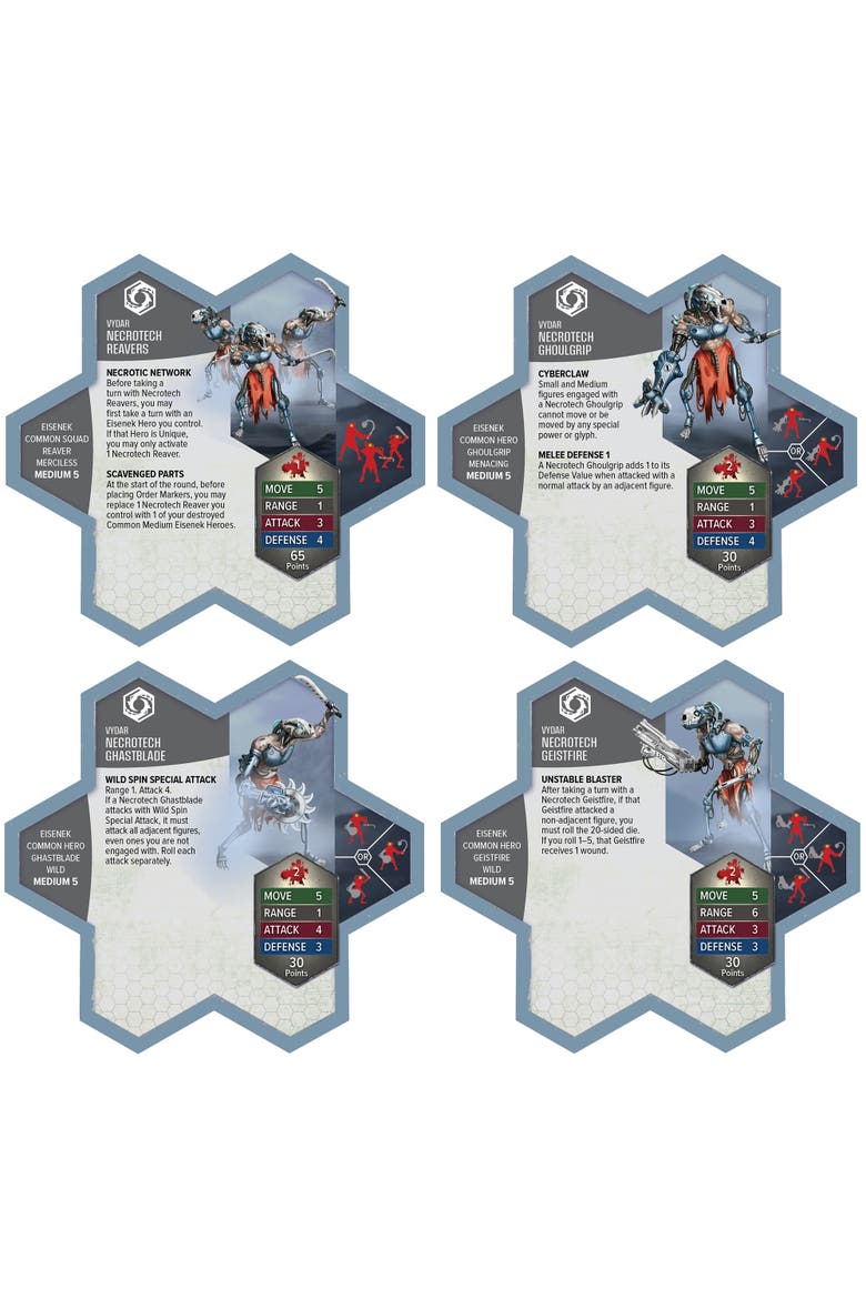 Heroscape, Upgraded Necrotech Reavers Common Army Expansion, Alternate, color, Multicolored