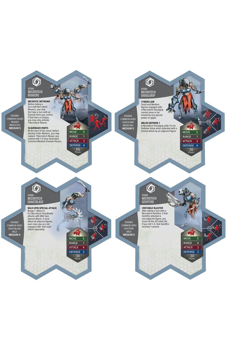 Renegade Game Studios Heroscape, Upgraded Necrotech Reavers Common Army Expansion, Alternate, color, 