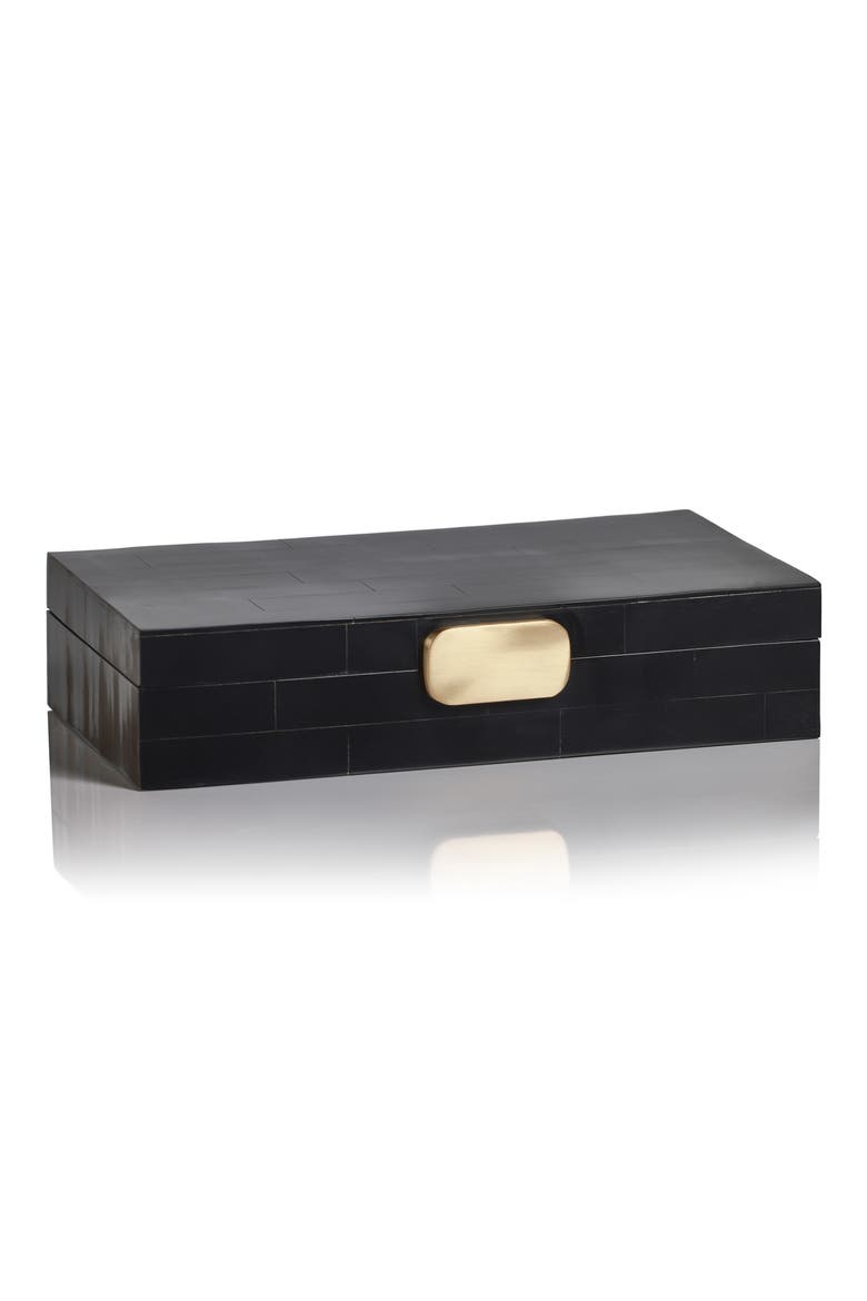 Marlow Decorative Box, Main, color, BLACK/ GOLD