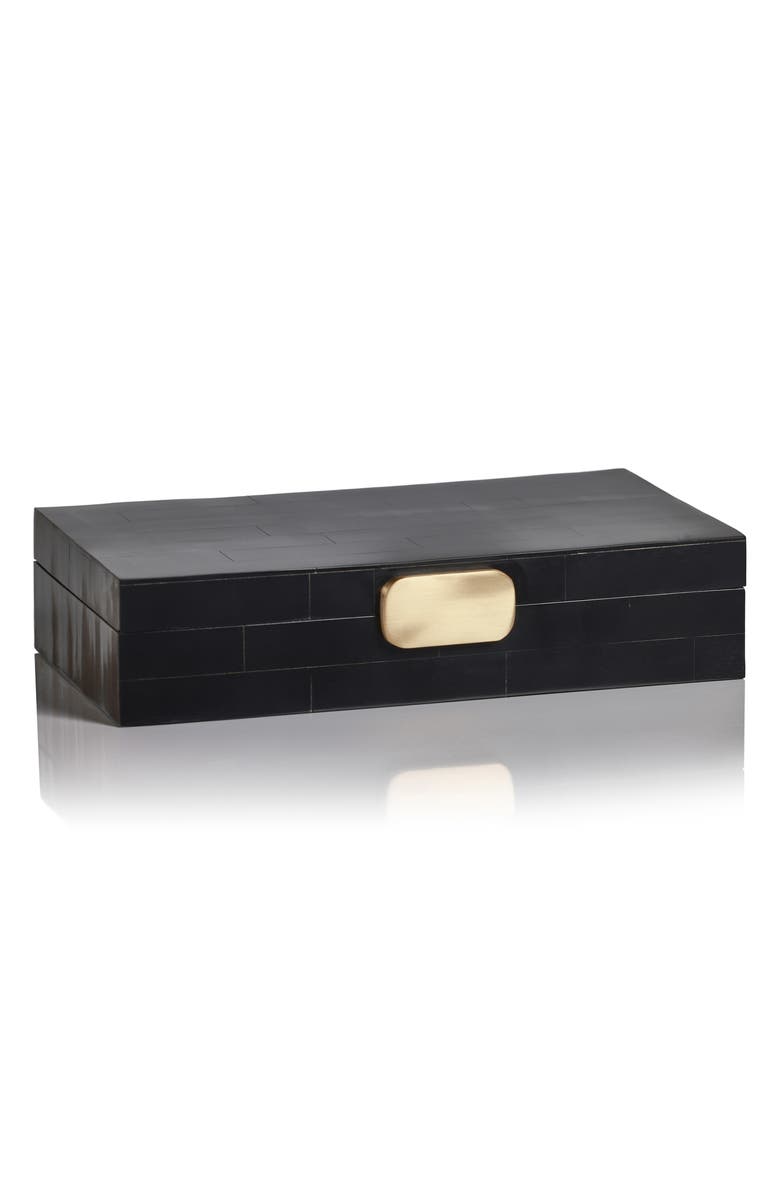 Zodax Marlow Decorative Box, Main, color, Black/ Gold