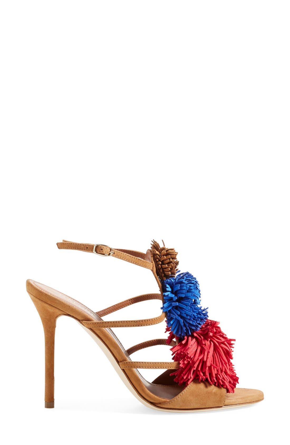 'Sherry' Fringe Sandal, Alternate, color, HAZELNUT SUEDE