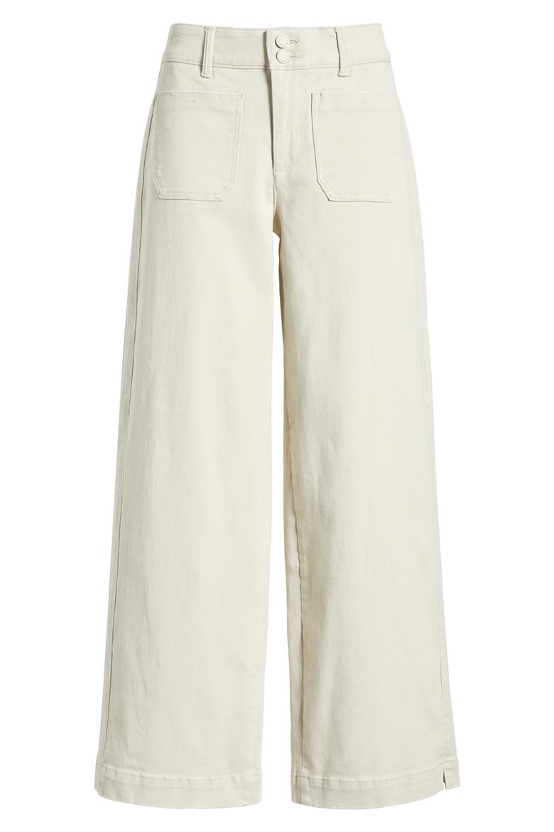 Emma Patch Pocket High Waist Wide Leg Jeans, Alternate, color, BIRCH