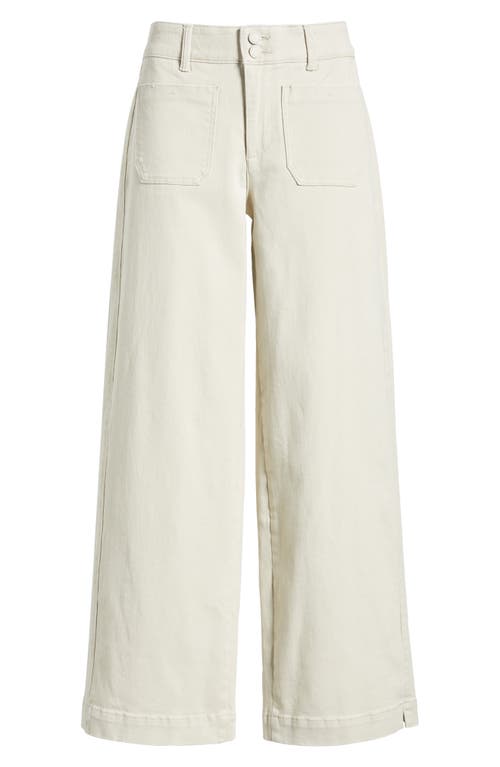 Wit & Wisdom Emma Patch Pocket High Waist Wide Leg Jeans In Birch