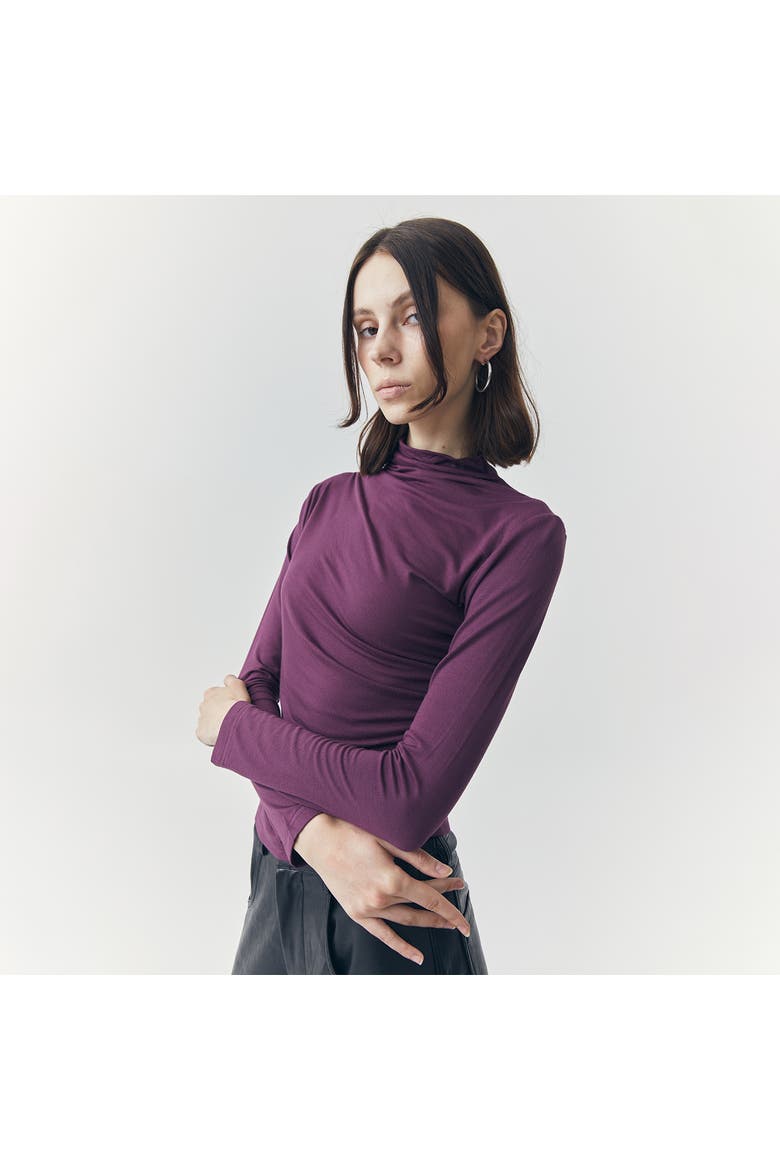 Mira Long Sleeve Top, Alternate, color, Plum