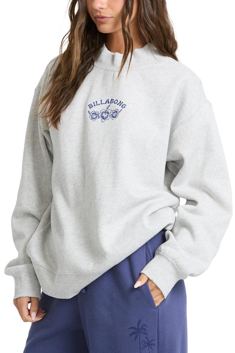 KOA Embroidered Sweatshirt, Alternate, color, HEATHER GRAY