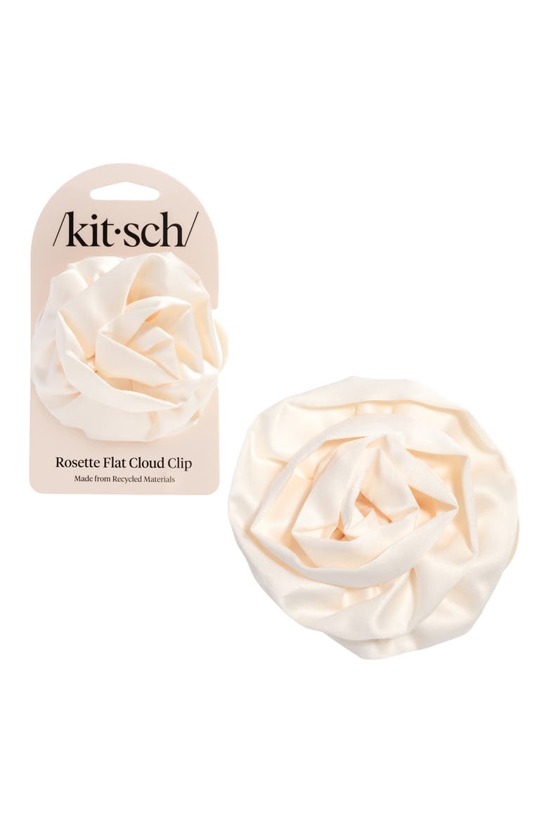 Rosette Cloud Hair Clip, Main, color, CREAM