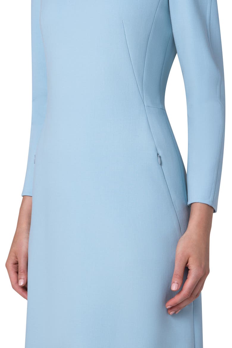 Stretch Wool A-Line Dress, Alternate, color, 017 ICE