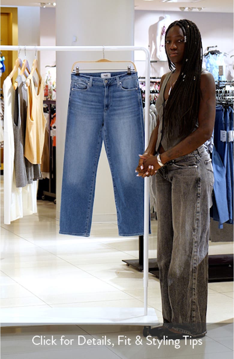 Mason Mid Rise Ankle Straight Leg Jeans, sales video thumbnail