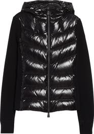 Moncler Grenoble Fleece & Quilted Down Hooded Jacket