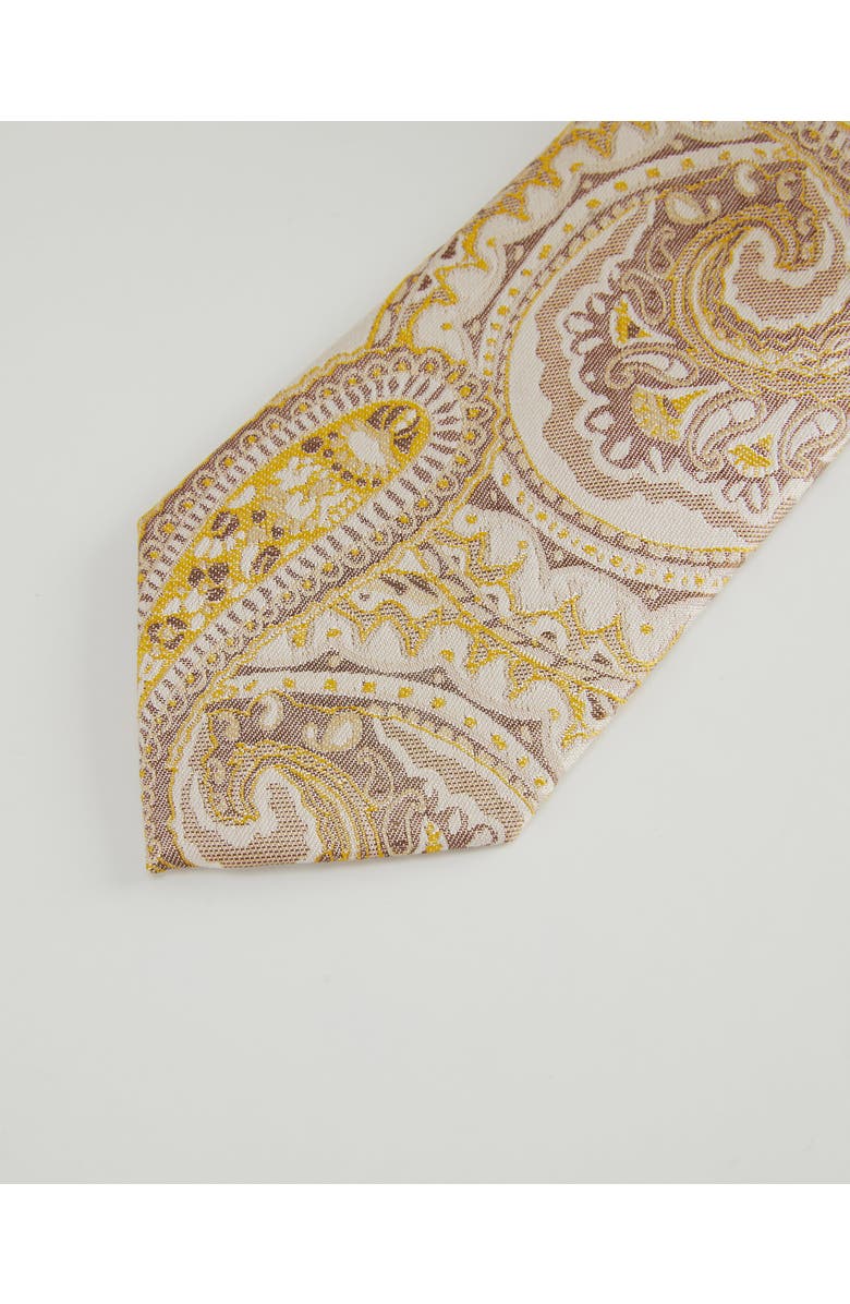 Knottery & Co Paisley Silk Jacquard Tie, Alternate, color, Latte