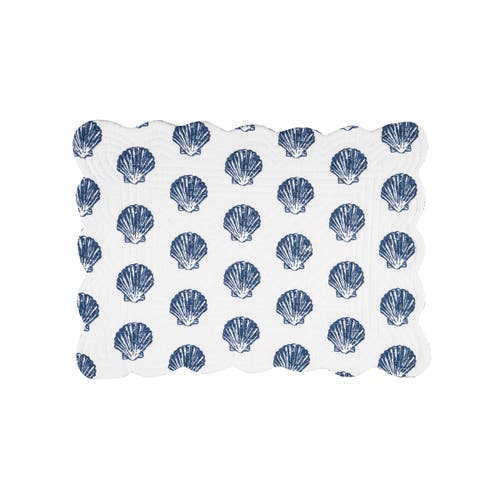 C & F Home C&f Home Reef Shores Placemats Set Of 6, 13" X 19" In Blue