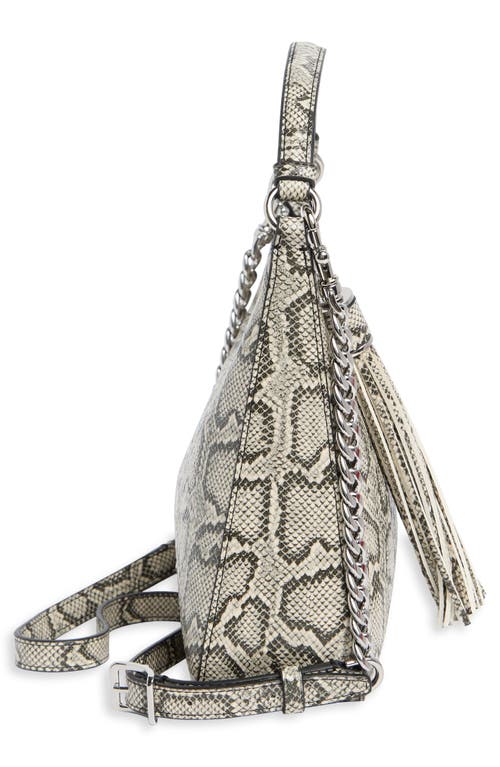 REBECCA MINKOFF REBECCA MINKOFF SNAKESKIN PRINT LEATHER MINI HOBO BAG