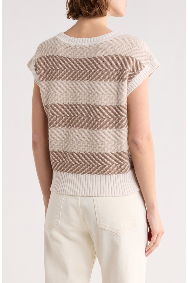 Mary Anne Stripe Sweater Vest, Alternate, color, BEIGE/ MULTI