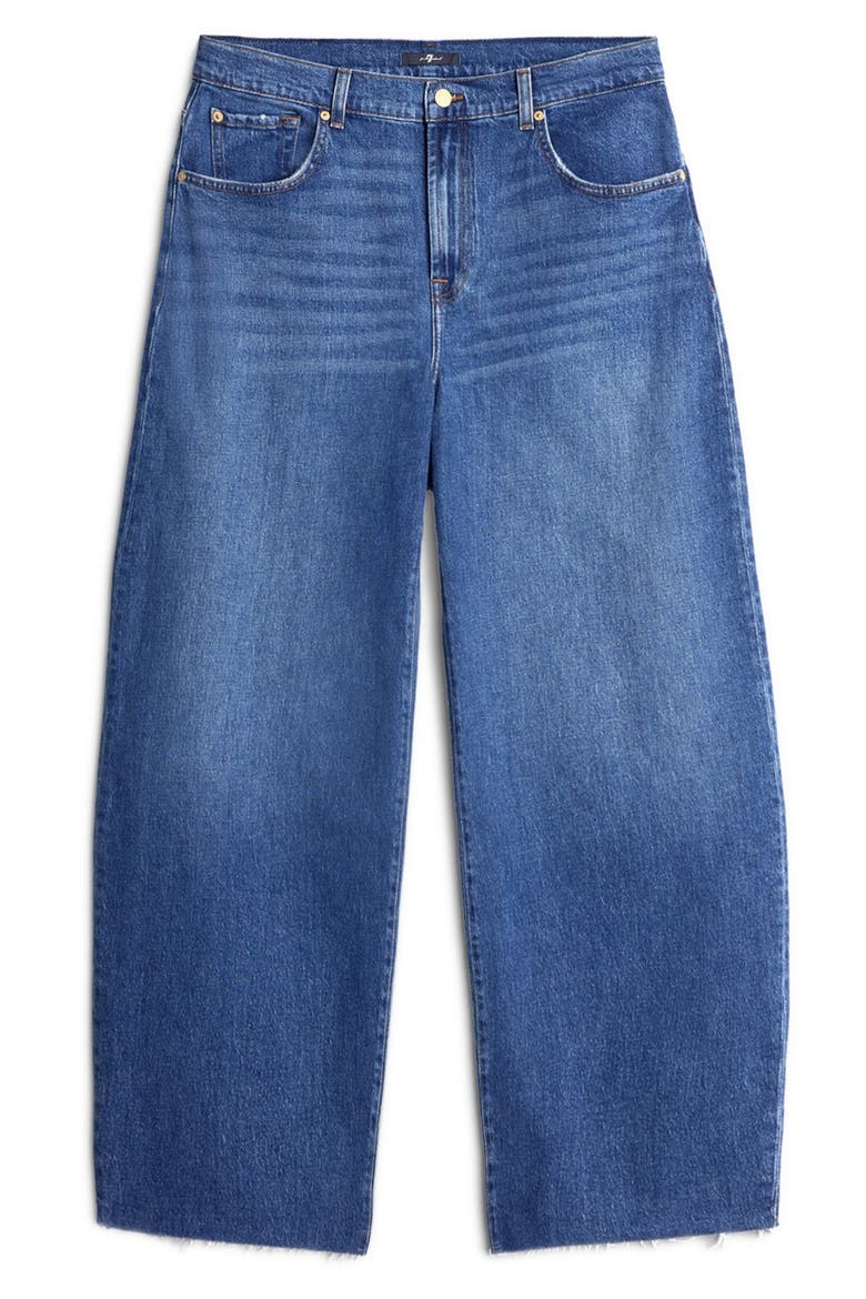 Bonnie Raw Hem High Waist Barrel Jeans, Alternate, color, SANTA CRUZ