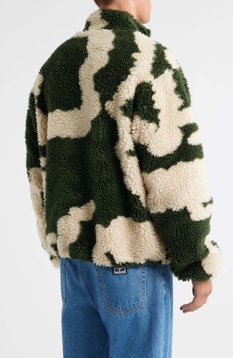 Obey Shaggy Fleece Jacket, Alternate, color, Kombu Green Multi