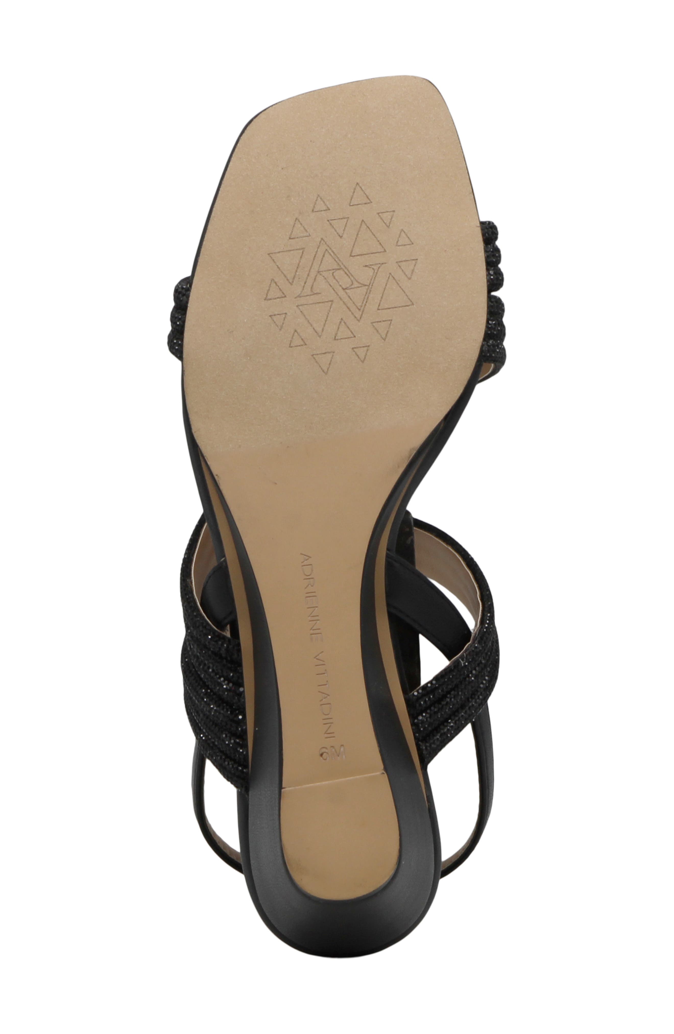 Adrienne Vittadini Alanis Embellished Wedge Sandal, Alternate, color, Black Shimmer