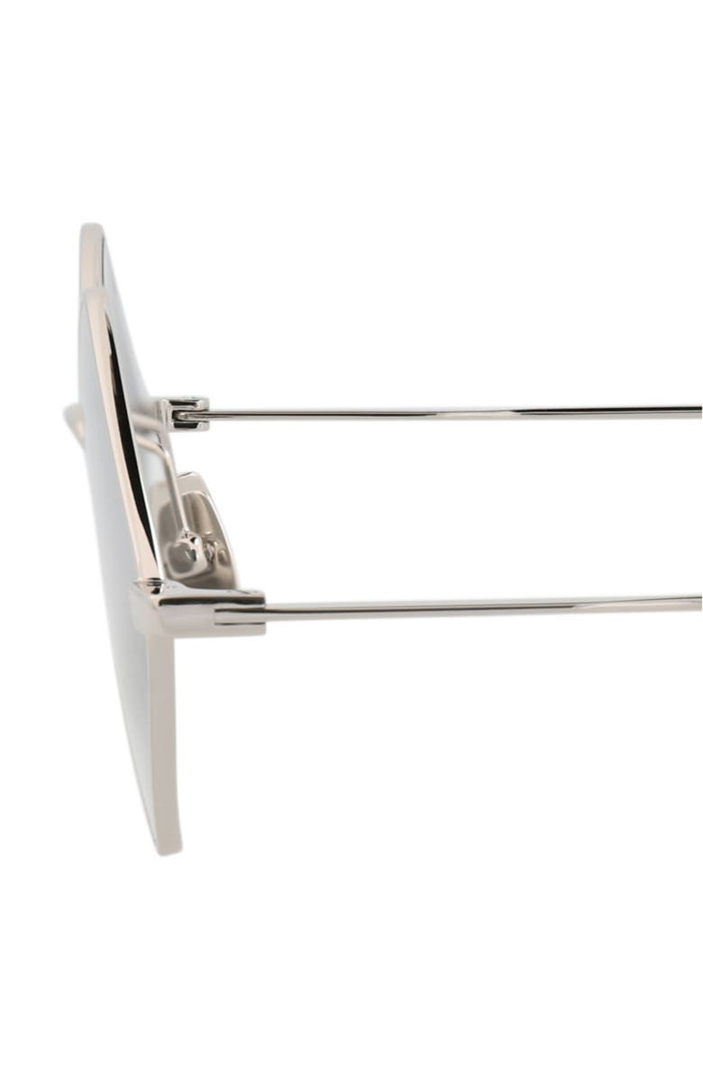 Saint Laurent 55mm Diamond Metal Sunglasses, Alternate, color, Silver Silver Silver