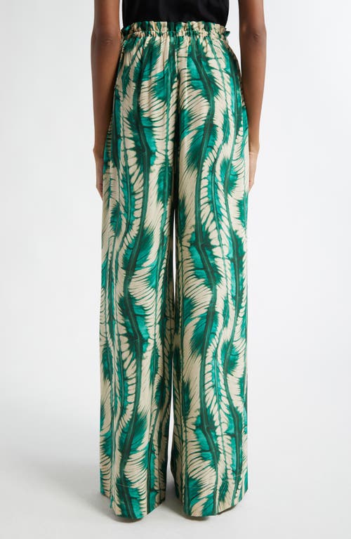 Ulla Johnson Sawyer Print Wide Leg Pants In Acacia
