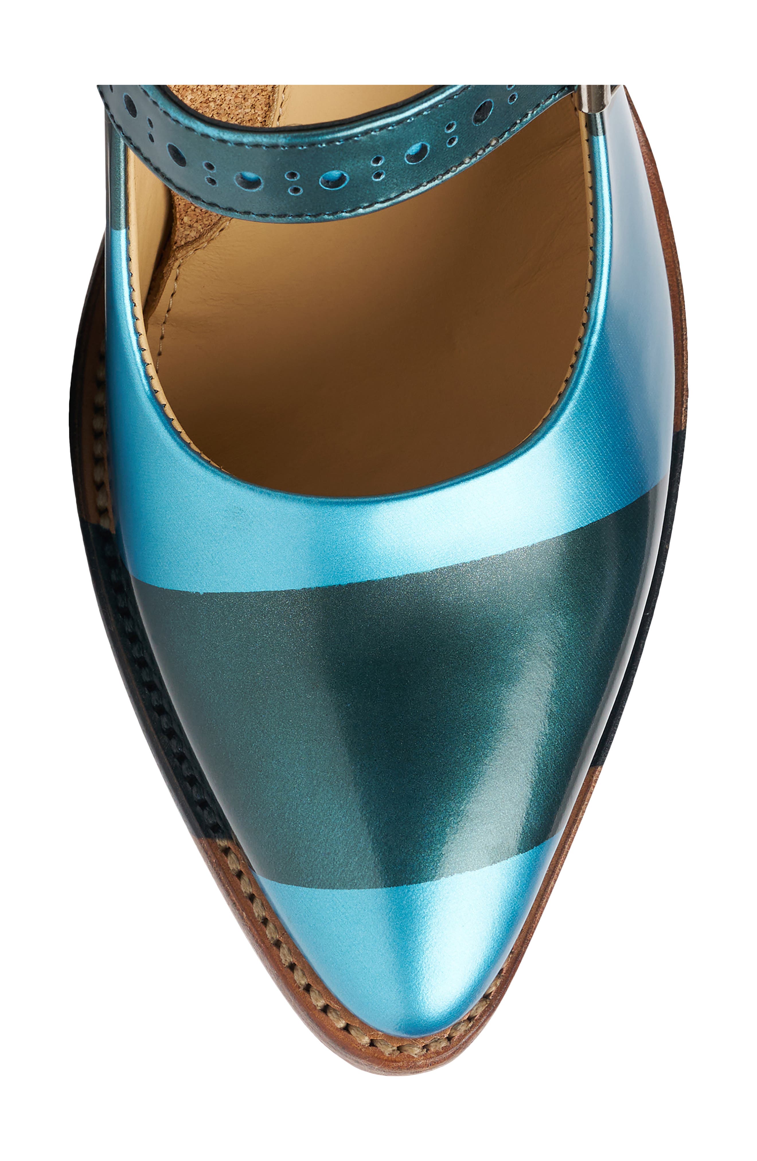 THE OFFICE OF US Mrs. Smith Mary Jane Pump, Alternate, color, Teal Metallic