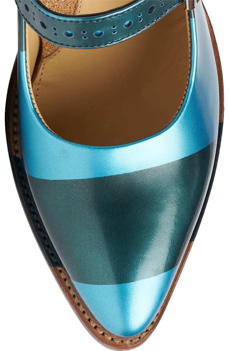 THE OFFICE OF US Mrs. Smith Mary Jane Pump, Alternate, color, Teal Metallic