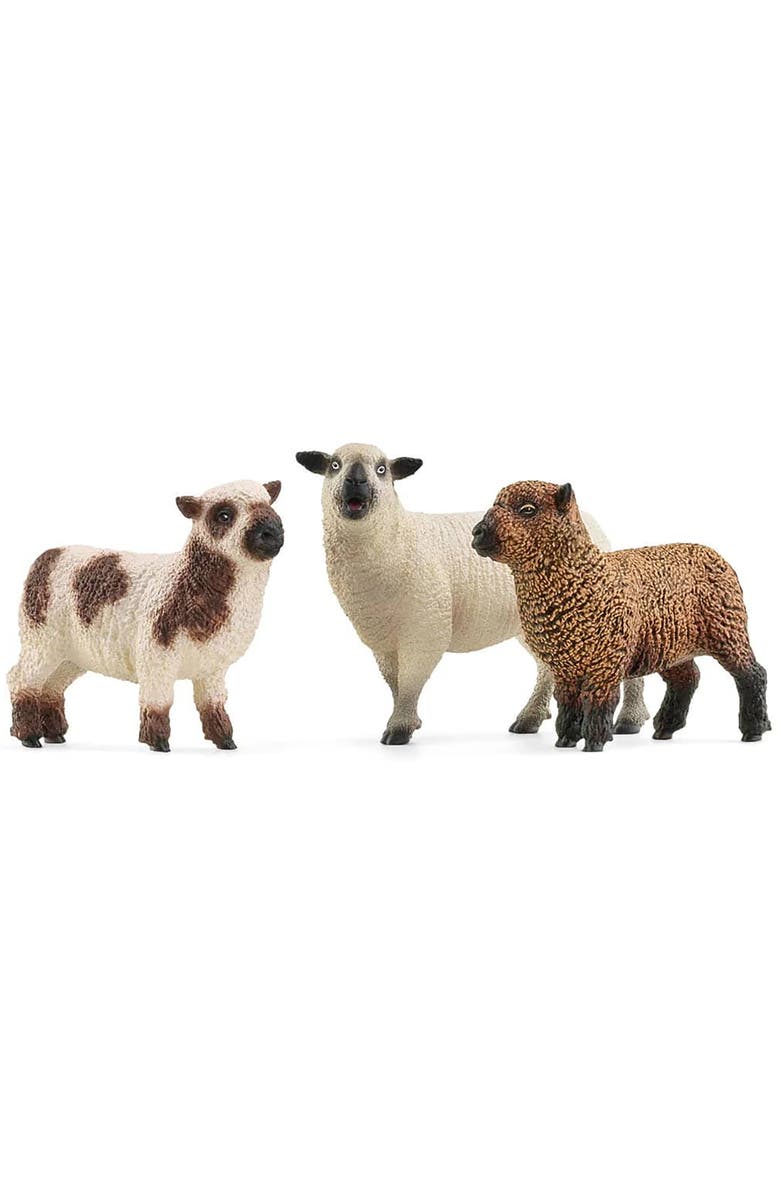 Schleich Farm World Sheep Friends, 3 Piece Animal Figure, Kids Ages 3+, Main, color, Multicolored
