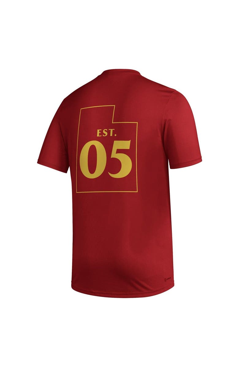 adidas Men's adidas Red Real Salt Lake Team Jersey Hook AEROREADY T-Shirt, Alternate, color, Red