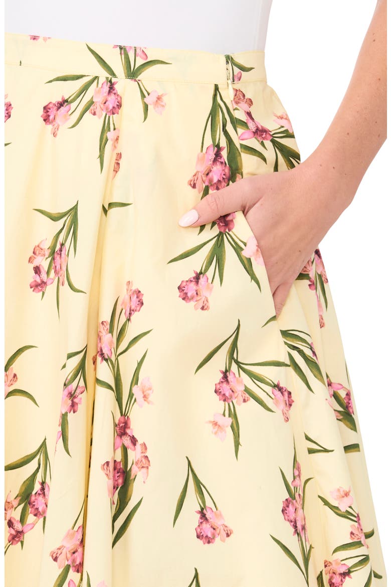 Midi Circle Skirt, Alternate, color, LIGHT YELLOW