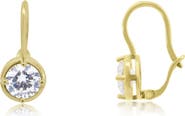 The Lovery Fine Jewelry CZ Round Drop Hook Earrings