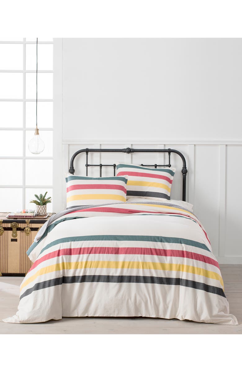Pendleton Glacier Yarn Dyed Duvet Cover & Sham Set, Main, color, 